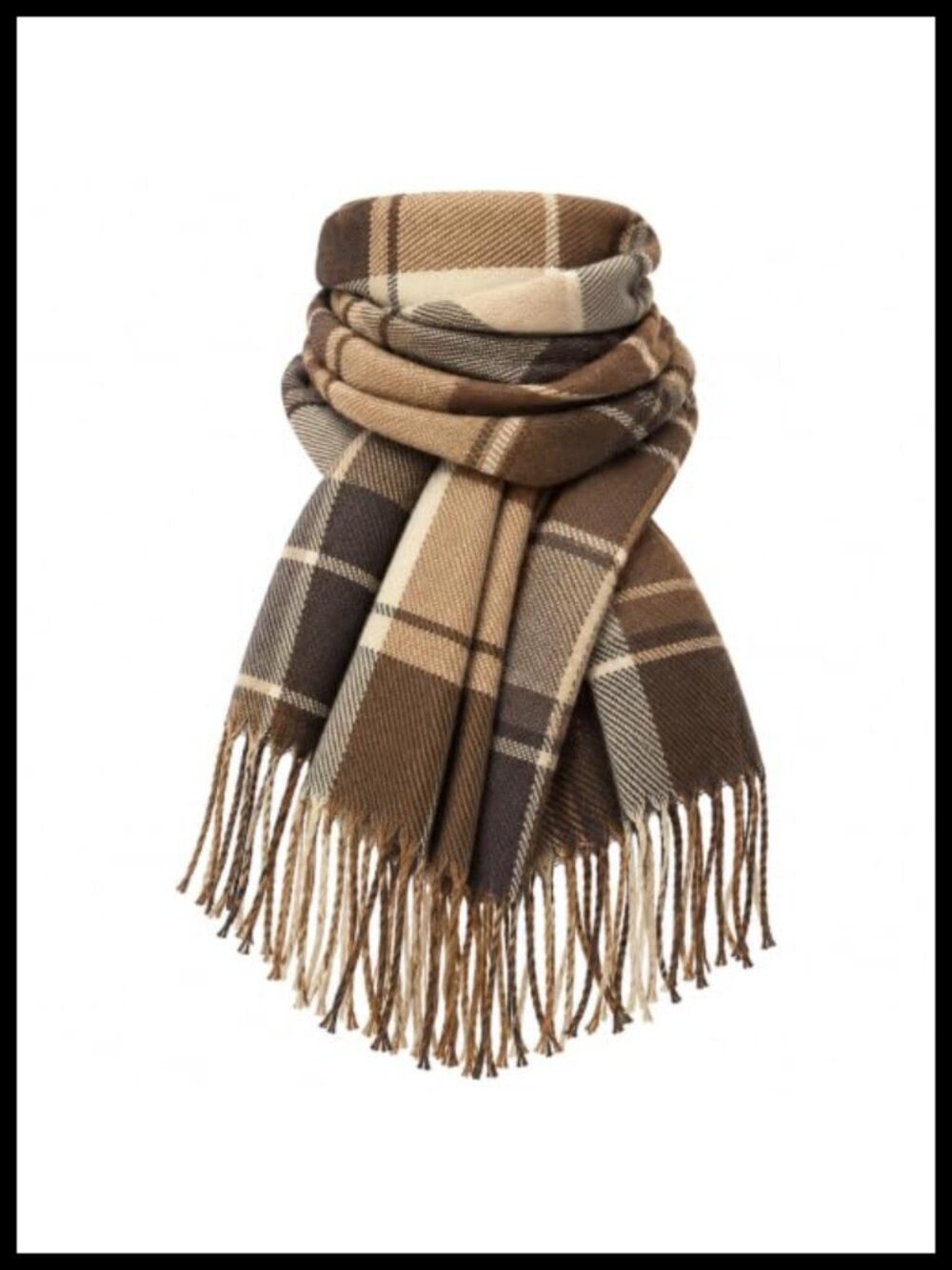Oversized Plaid Blanket Scarf 100% Acrylic Shawl Wrap Winter